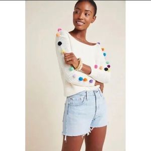Anthropologie Emilia Pommed Pullover Sweater
